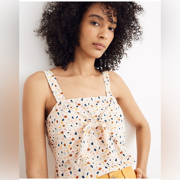 Madewell Tops - Madewell Tie-Front Cami Top in Terrazzo - size 00 NWT